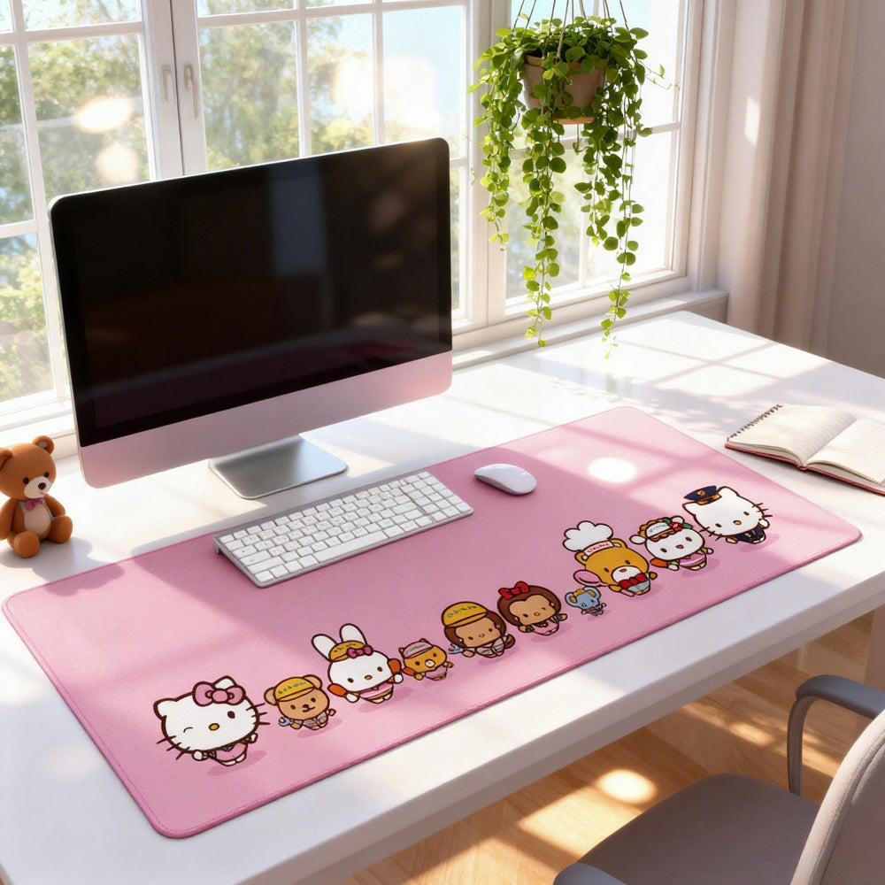 Large mouse pad, extra large rubber desk mat, non-slip keyboard pad, cartoon gaming desk mat, computer accessories