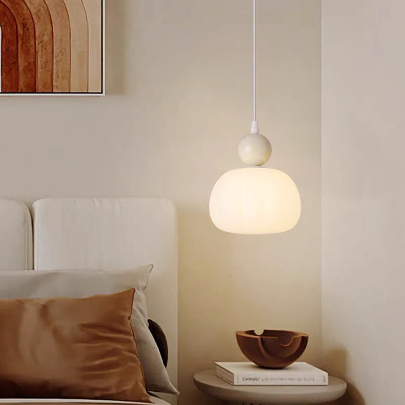 Pumpkin internet celebrity cream style chandelier bedroom bedside warm atmosphere cotton kids room living room tv background wall lamp