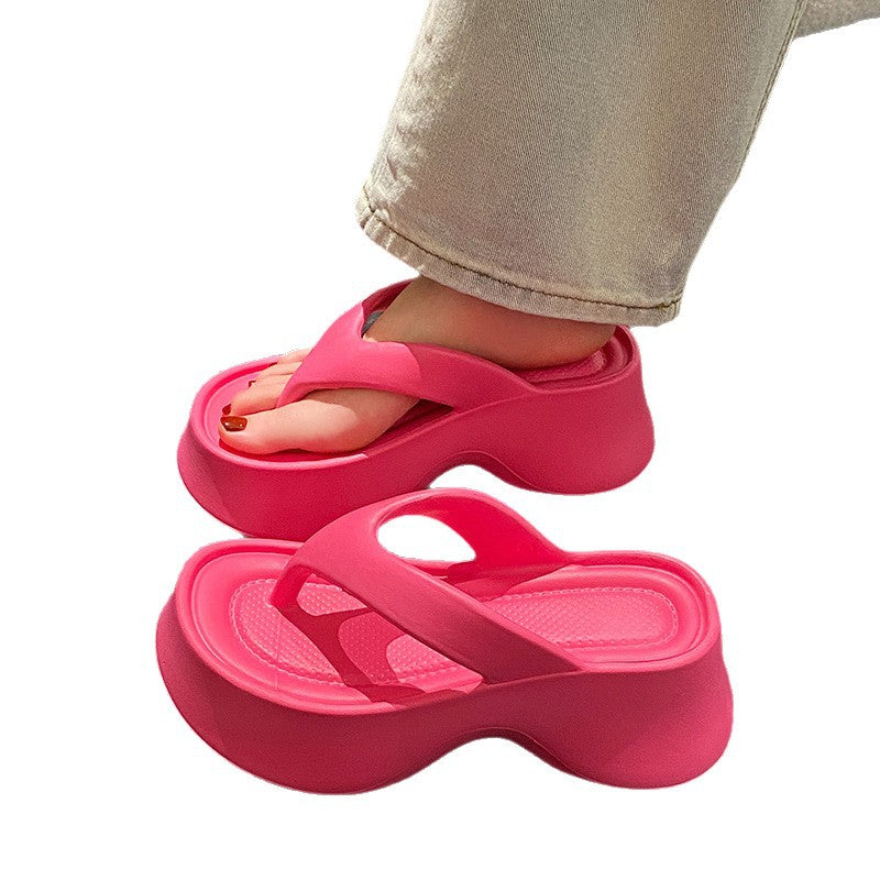 Women's flip-flops: platform wedge heel, trendy & viral, super stylish & versatile, perfect for summer, celebrity-inspired design