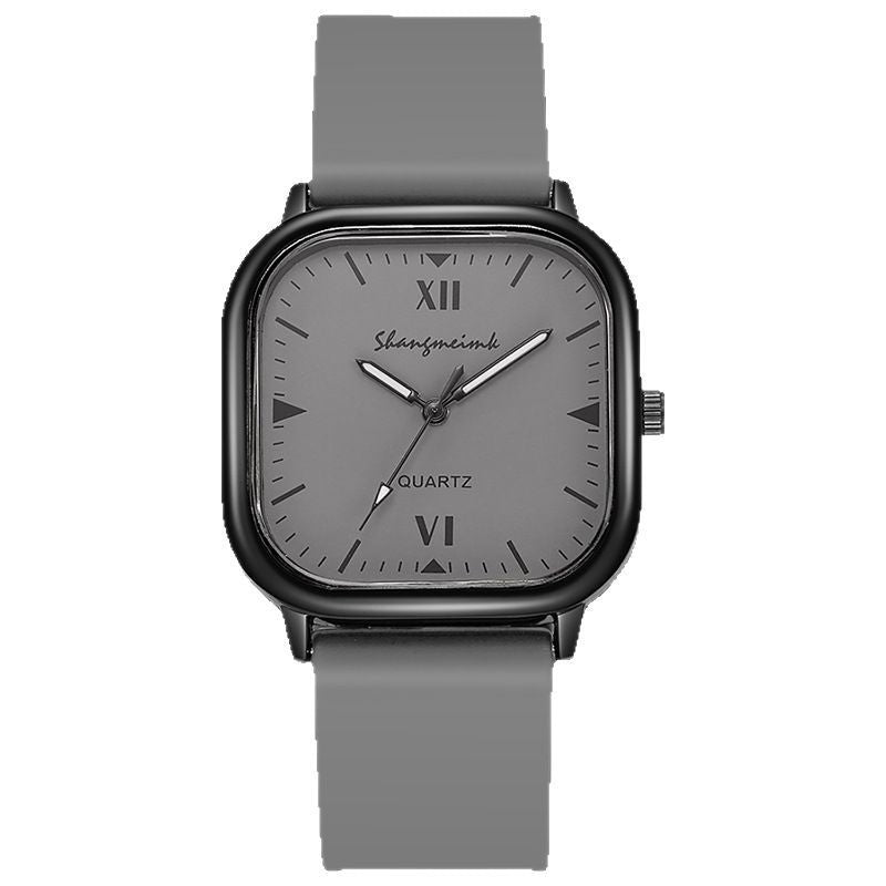Shangmei square watch unisex fashion quartz watch minimalist trendy faux leather trim alloy manufacturer wholesale