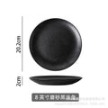 Creative black matte steak plate, japanese-style western dinner plate, commercial ceramic shallow dish for hotel and restaurant use, microwave safe