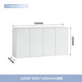 Por goose down white leather feel file cabinet (delivery included)