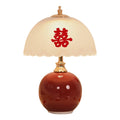Wedding table lamp, wedding room bedside lamp, burgundy ever-bright lamp, wedding high-end wedding gift, dowry table lamp