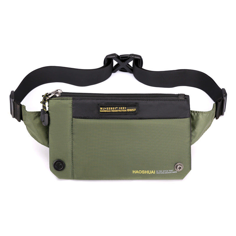 New  men's breast bag, messenger bag, fashion and leisure outdoor fanny pack, sports shoulder bag, simple men's bag.