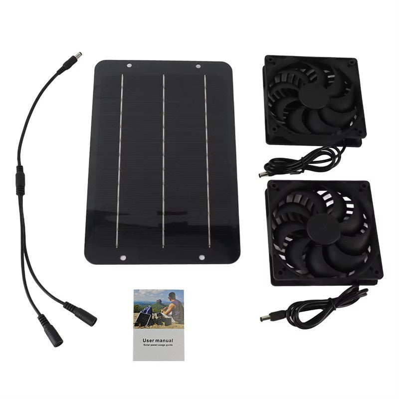 10W12V  hot-selling solar panel fan pet exhaust fan green and environmentally friendly solar panel