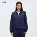 Windproof stand collar long sleeve women's loose casual short jacket outdoor cycling sports windbreaker d26018