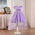 personalized girl dress with tail, short in front and long in back, eleganceelegant flower girl wedding dress, accessible luxury style niche style skirt