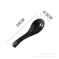 Japanese retro-style ceramic soup spoon - ideal for hotel kitchens, home use, and serving soups, porridge, or as a creative accent