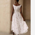 sweet & spicy floral print cami dress - women's summer polka dot slim-fit sleeveless maxi dress