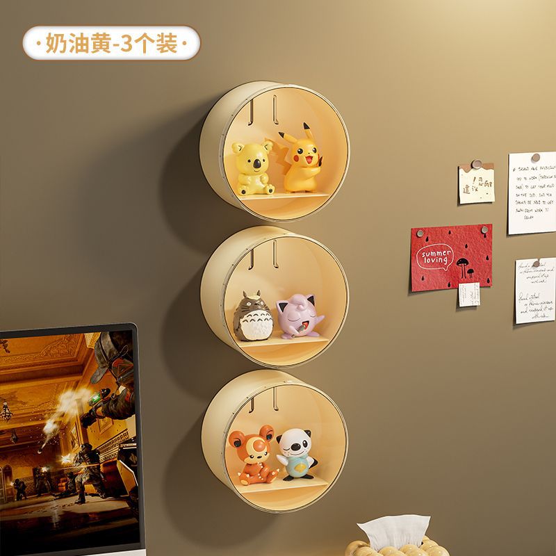 Blind box storage display stand Wall-mounted POP MART display box display Wall-mounted shelf Transparent figure cabinet