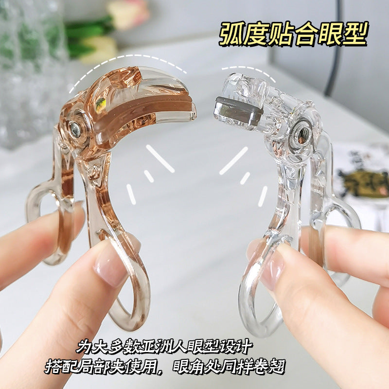 bestseller: natural styling sunflower eyelash curler - portable wide-angle transparent partial lash curler