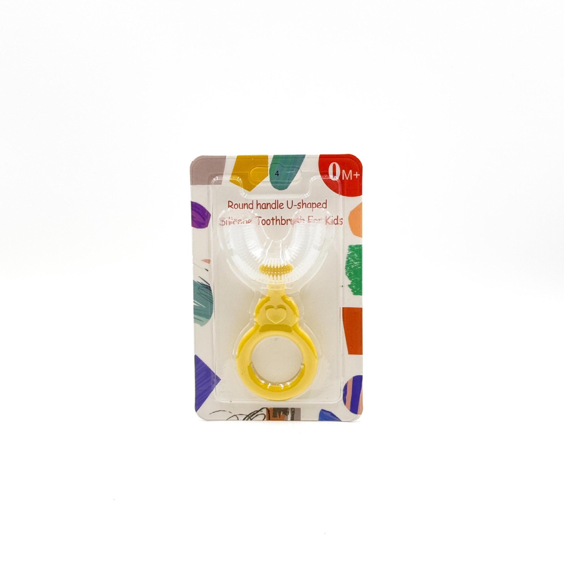 English card-mounted children's u-shaped toothbrush soft-bristled silicone oral cleaning children's toothbrush mouth-containing baby toothbrush