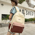 Printed color block backpack - women's college & high school style - harajuku fashion - 2025 new arrival - versatile travel backpack
