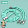 3-in-1 data cable, 120w supercharge cable, compatible with apple, huawei, and android phones, 3-in-1 6a data cable