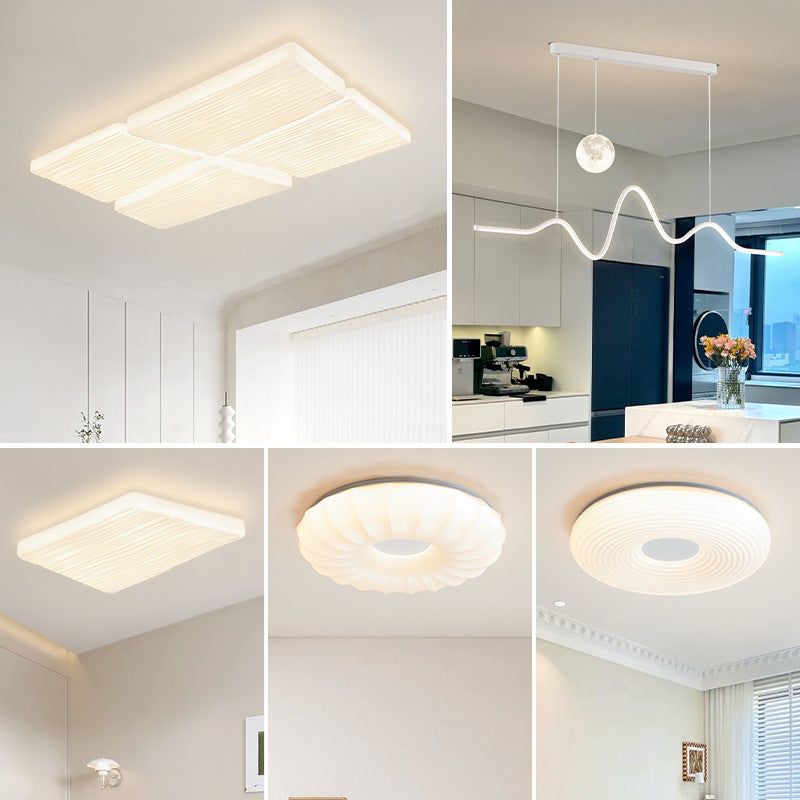 2025 new living room ceiling light cream wind cheese full spectrum whole house combination package eye protection bedroom lighting