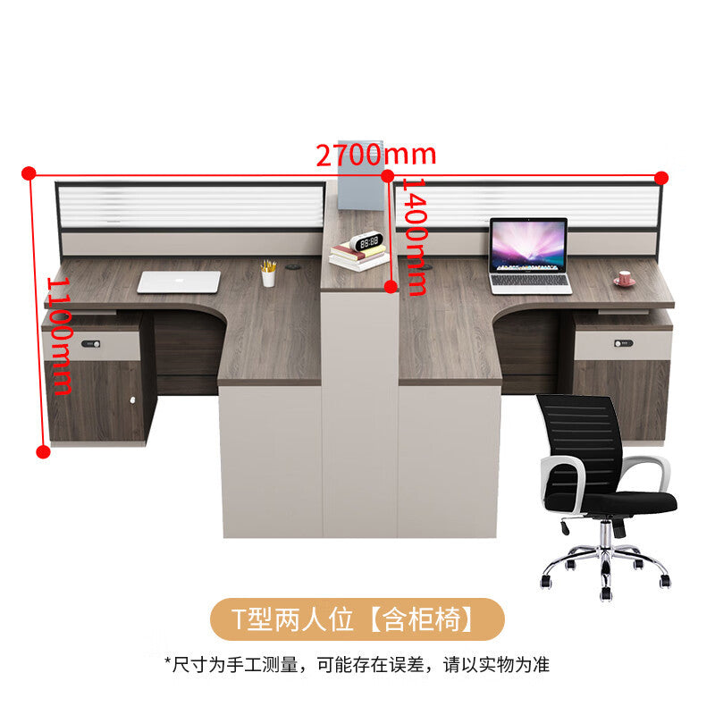 Saint li office desk and chair set - minimalist modern design for finance, staff, and computer workstations with partition