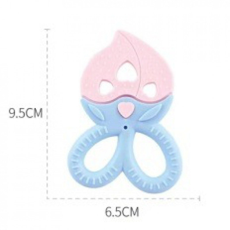 Cross-border  export tooth grinding stick toothpaste baby anti-eating hand soft glue baby mouth desire small mushroom biting glue toy