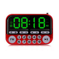 Tuoxiang t-6608 portable mini radio for the elderly, large screen clock, alarm clock, luminous display, card player