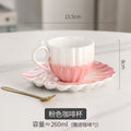 Instagrammable, high-style, creative fairy tear pearl shell ceramic coffee cup and saucer set - premium home drinkware