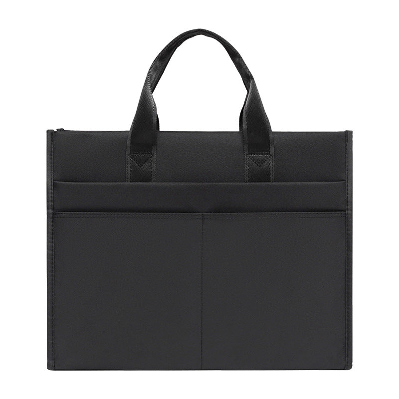 Large capacity satchel bagmen briefcase business casual men's bag office bag document computer bag document bag printing