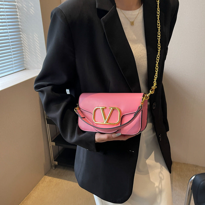 Zhao lusi's same style bag for women new arrival 2024 small square bag net cross-border crossbody women's letter crossbody bag