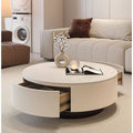 Round slate coffee table combination living room for home italian normcore tea table large and small apartmentaccessible luxuryclassy sense tea table