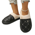 Exportplus size bag and cotton slippers winternew arrival leather waterproofnon-slipthick solecouplefleece-linedthickened wool slippers