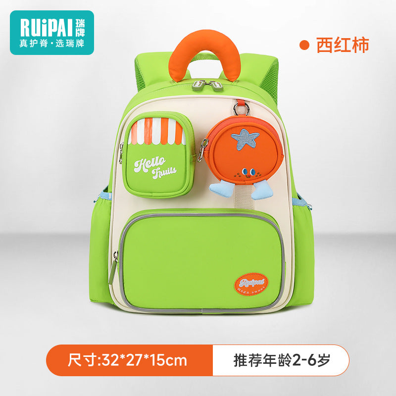 Rui brand children's kindergarten schoolbag 2025 new double shoulder outdoor travel 3-4 year old baby going out small backpack
