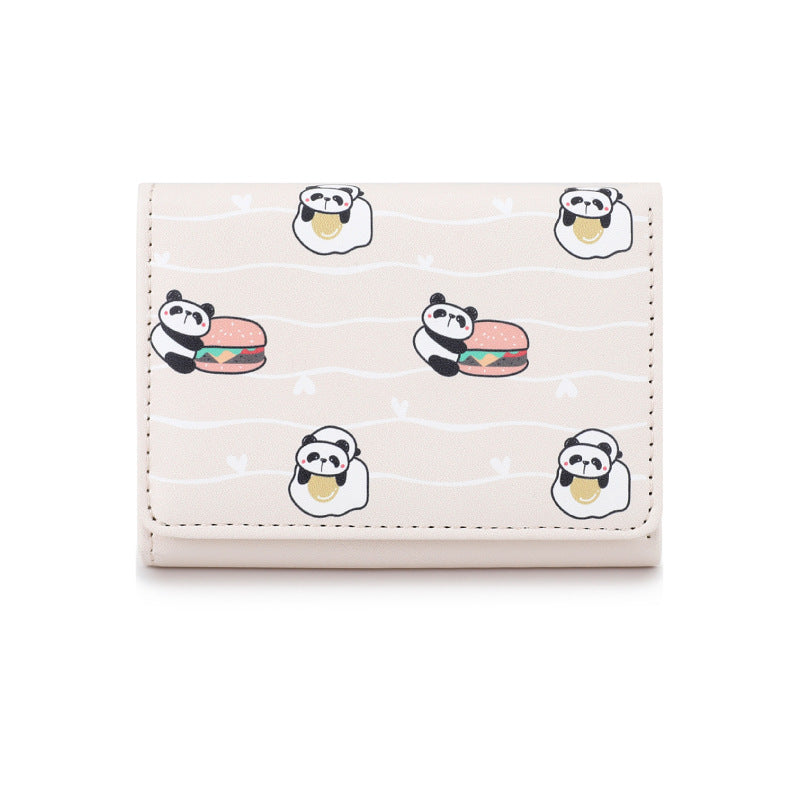 New  versatile cute panda girl small change purse, primary and secondary school student campus card holder wholesale ID card