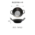 304 retro style old korean style double ear dish sauce dish snack oblique dish tomato seasoning dish barbecue dipping dish