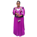 Amazon foreign trade  new fashionable and elegant top and skirt set, loose fit, plus size, slimming two-piece dress