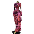 african women's fashion:  summer new arrivals - sexy & elegant printed cutout ruched bodycon dress
