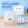 Factory direct us standard power strip adapter with usb ports - wireless socket for us, canada, and mexico
