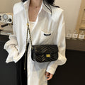 Korean style chic casual high-value 2025 new arrival: trendy embroidered diamond pattern shoulder & crossbody mini square bag for women