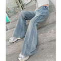 Girls' denim jeans - spring/autumn  new collection: stylish flare pants for kids and teens. this year's trendy cable knit jeans
