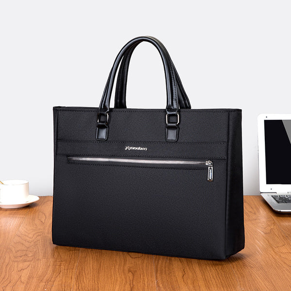 Yiyunchen portable file bag men's conference bag business Oxford cloth waterproof large-capacity briefcase custom logo