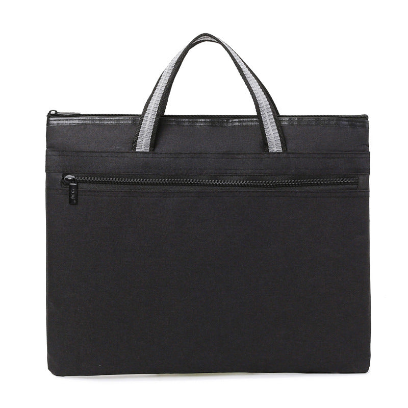 Portable document bag storage zipper oxford cloth document bag waterproof gift information bag men's office meeting briefcase