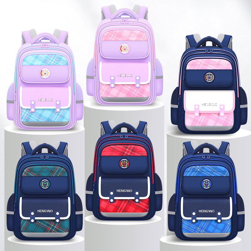 Factory direct hengwo new school backpacks, grades 3-6, double shoulder straps, back pain relief, large capacity elementary school backpack