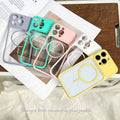 Acrylic magnetic two-tone case, instantly upgrades your iphone to a 17 pro max with a large view window, iphone 18 hard case