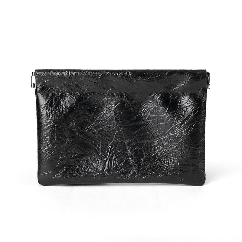 New retro shrapnel automatic tight mouth storage bag simple mini earphone bag small mouth red envelope portable change bag