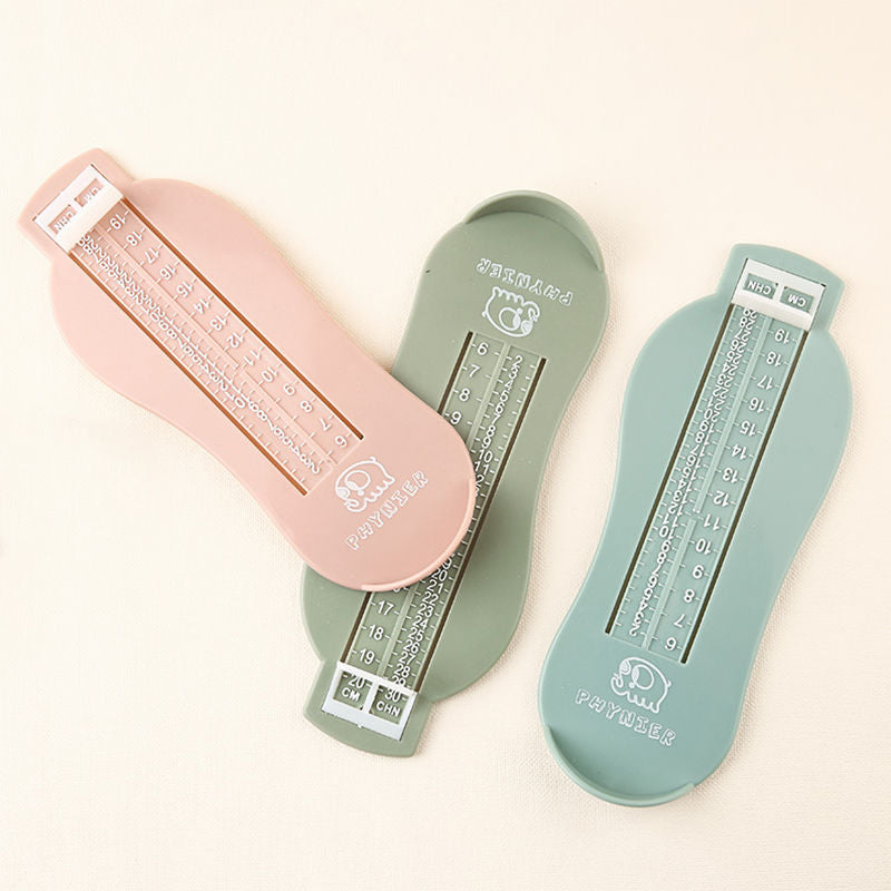 Newborn foot measuring device, baby foot length measurer, kids' shoe buying tool, baby home use protractor foot measuring device