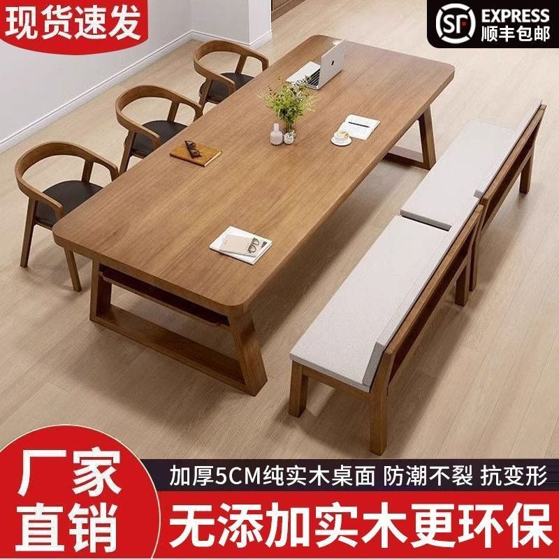 Double-layer desk, two-tier large desk, living room double study desk, minimalist home computer desk, reading desk, workstation