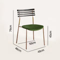 Creative milk tea shop backrest chair - minimalist metal frame upholstered dining chair - retro designer cafe restaurant chair