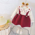 Girls' sweet dress - new autumn  collection: stylish and trendy two-piece look for little princesses