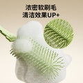 Cartoon baby bottle brush set - portable silicone nipple brush, baby cleaning brush, travel size with drain rack