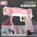 2025 cross-border kids' summer light-up fully automatic burst-fire rechargeable electric water gun glock - water toy for boys