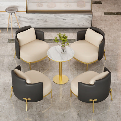 Hotel lobby popular casual sofa beauty salon business reception negotiation table and chairs cafe one table and four chairs slate