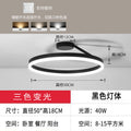 Modern minimalist slanted ring restaurant pendant light, minimalist black ring nordic bar bedroom eye-caring lighting fixture wholesale
