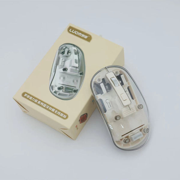 Rama M100 Bluetooth 2.4 Wireless Transparent Mouse Mute Dual Mode Desktop Computer Notebook Office Business USB