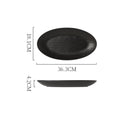 Nordic creative textured large ceramic fish plate - artistic, high-value matte finish oval ceramic serving dish